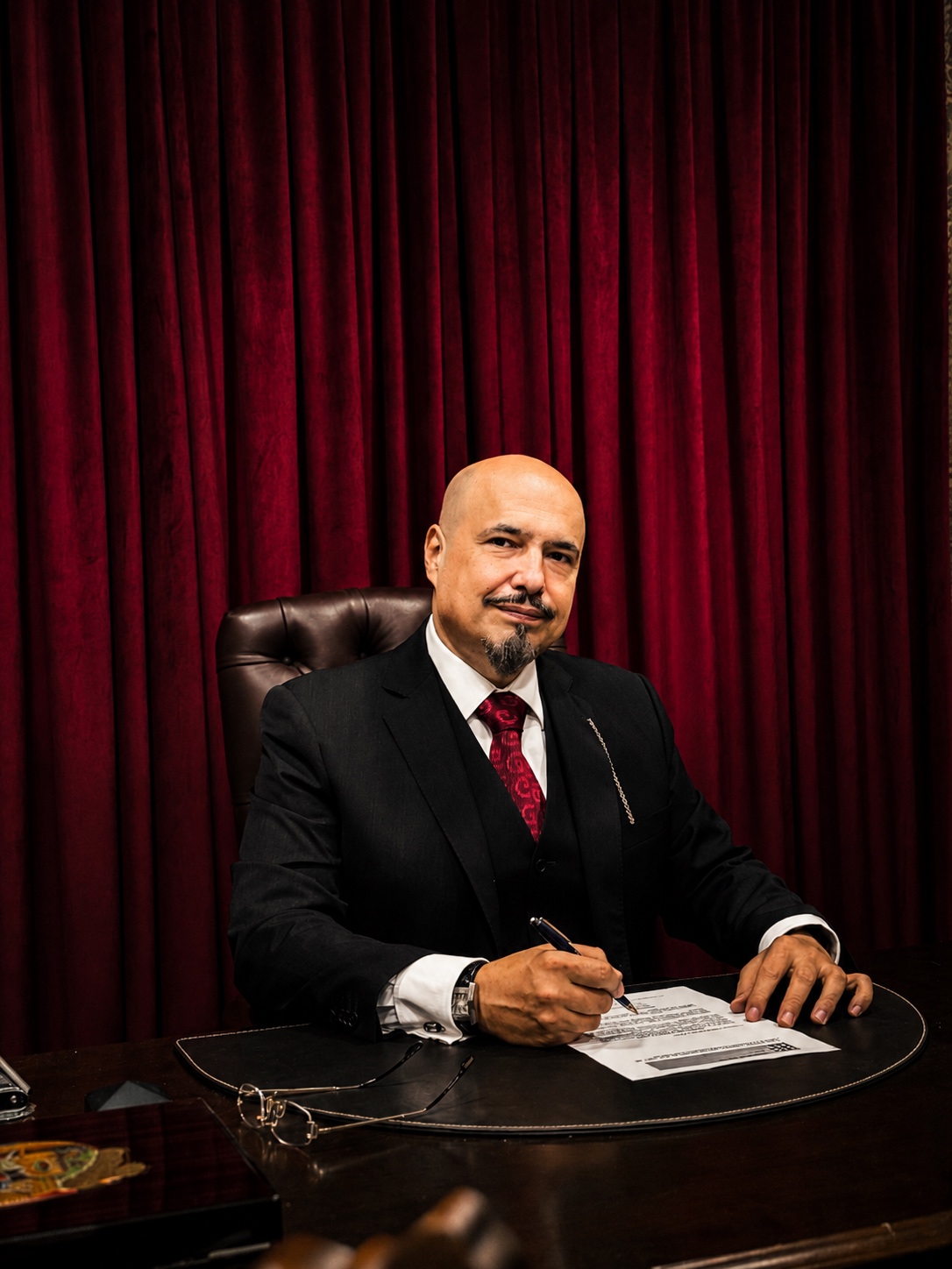 Dr. Cesar Jacob Valentes em seu escritório
